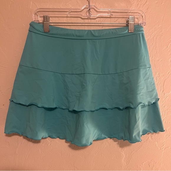 Womens Athleta Size Small Swing Skirt Light Blue Ruffle - Picture 3 of 5